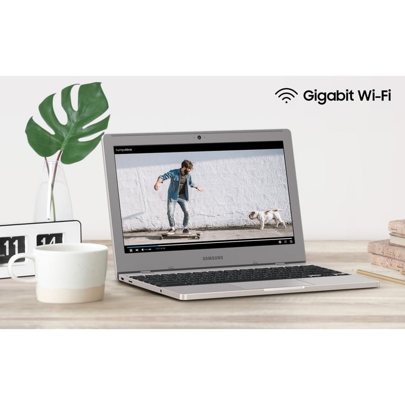 Samsung Chromebook 4 XE310XBA 11.6" Chromebook - Intel Celeron N4020 - 4 GB - 32 GB Flash Memory - Platinum Titan - Thumbnail 3
