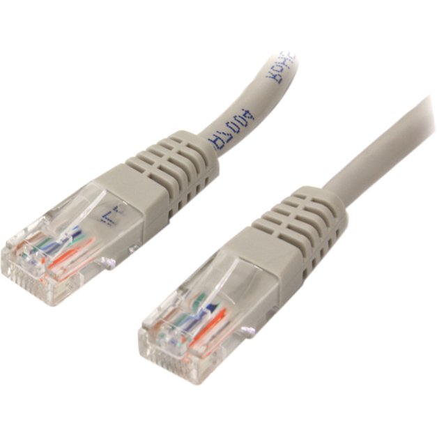 StarTech.com Patch cable - RJ-45 (M) - RJ-45 (M) - 6 ft - UTP - ( CAT 5e ) - Gray - Thumbnail 2