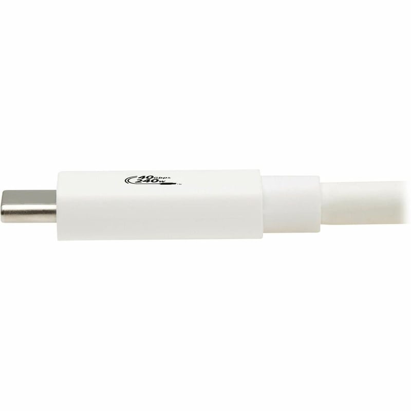 Eaton Tripp Lite Series USB4 40Gbps Cable (M/M) - USB-C, 8K 60 Hz, 240W PD Charging, White, 1 m (3.3 ft.) - Thumbnail 4