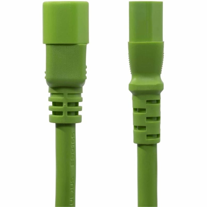 StarTech.com 6ft (1.8m) Heavy Duty PDU Power Cord, IEC 60320 C14 to C15, 15A 250V, 14AWG, Green Power Cable, UL Listed Components - Thumbnail 2