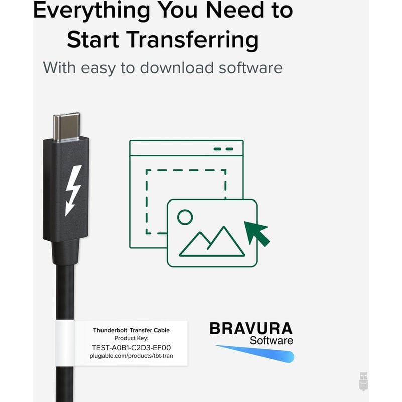 Plugable Thunderbolt 4 Data Transfer Cable - Thumbnail 4