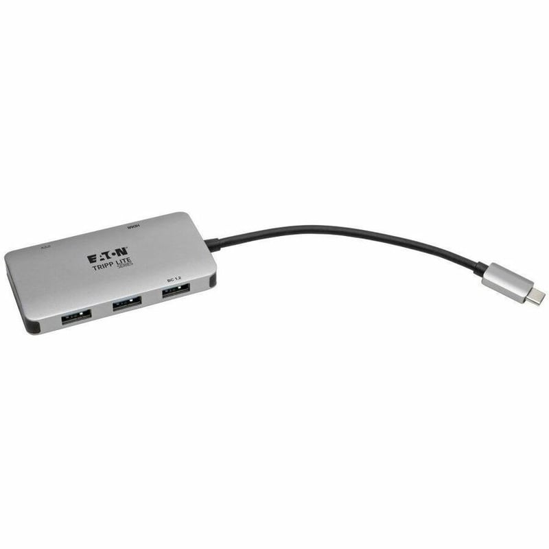 Eaton Tripp Lite Series USB-C Multiport Adapter, 4K HDMI, USB 3.x (5Gbps) Hub Ports, 100W PD Charging, HDCP, Gray - Thumbnail 3