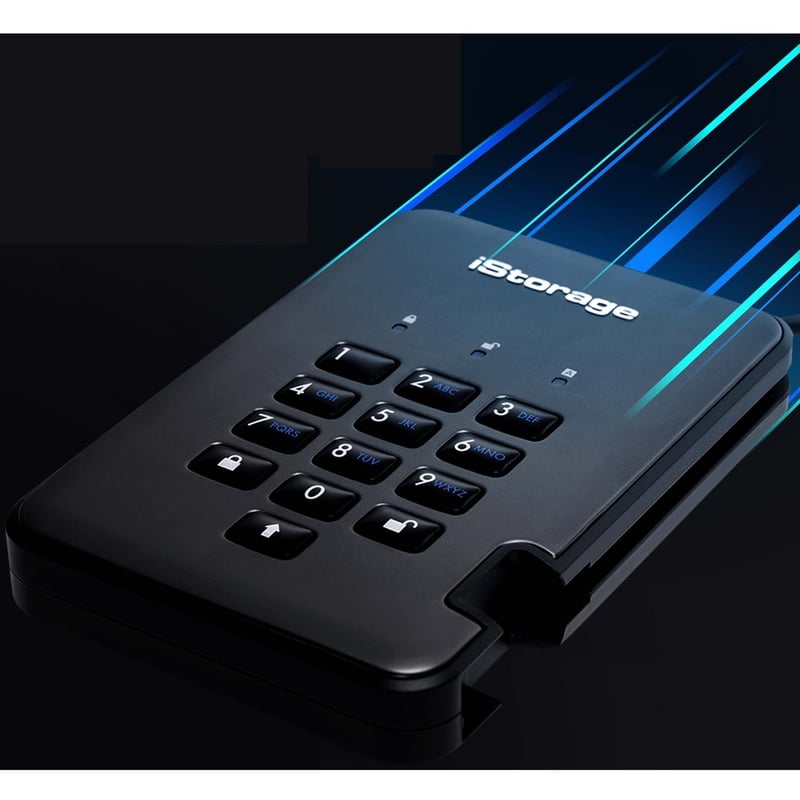 iStorage diskAshur PRO2 HDD 2 TB | Secure Hard Drive | PIN protected | NCSC CPA | FIPS 140-2 Level 2/3 Certified | NLNCSA BSPA and NATO Restricted Level Certified | Incorporated Common Criteria EAL 5+ | Dust/Water Resistant