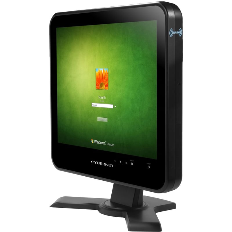 Cybernet iOne S S19 All-in-One Computer - Intel Core i5 6th Gen i5-6200U - 8 GB - 128 GB SSD - 19" SXGA Touchscreen - Desktop - Black - Thumbnail 2