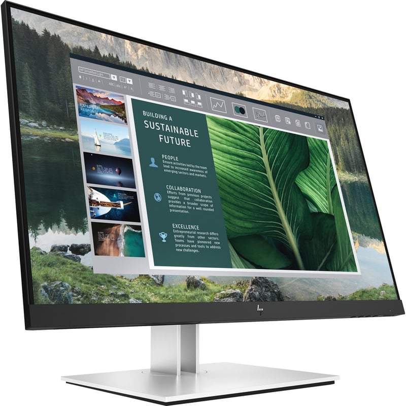 HP E24u G4 24" Class Full HD LCD Monitor - 16:9 - Black, Silver - Thumbnail 2