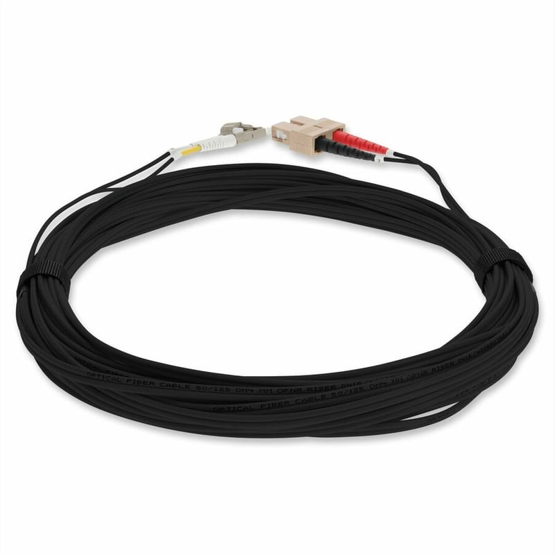 ADDON LC/SC M/M PATCH CBL 2M BLACK OM4 RISER FIBER - Thumbnail 4