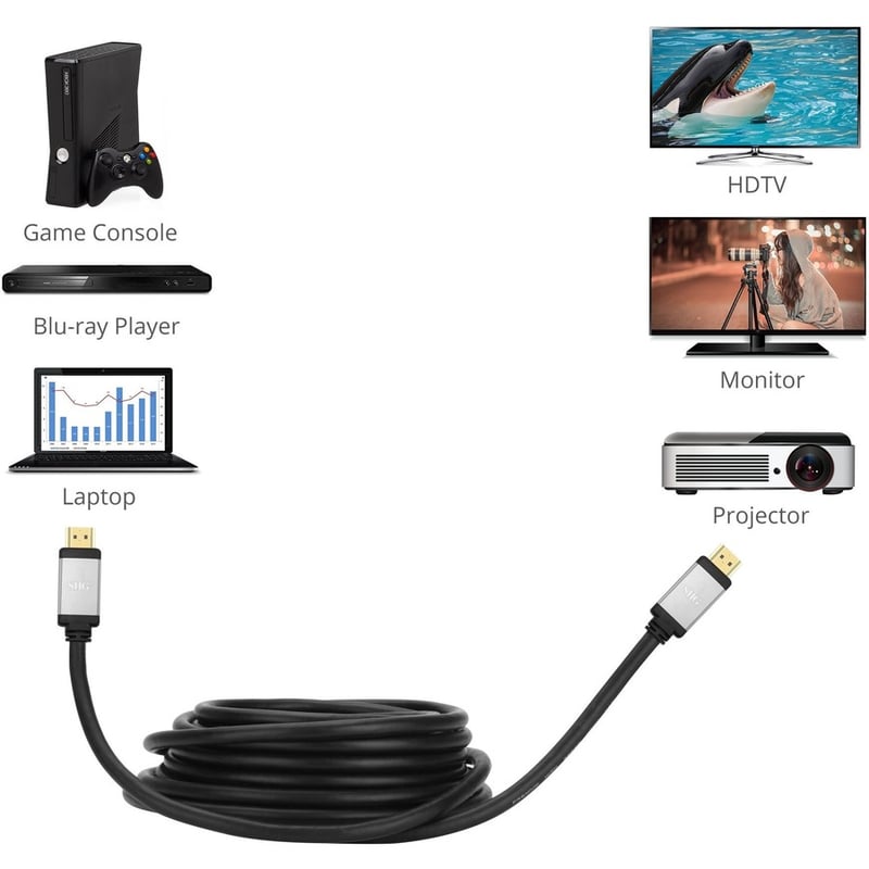SIIG 4K High Speed HDMI Cable - 4ft - Thumbnail 5