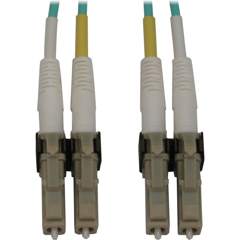 Eaton Tripp Lite Series 400G Multimode 50/125 OM3 Switchable Fiber Optic Cable (Duplex LC-PC M/M), LSZH, Aqua, 5 m (16.4 ft.) - Thumbnail 1