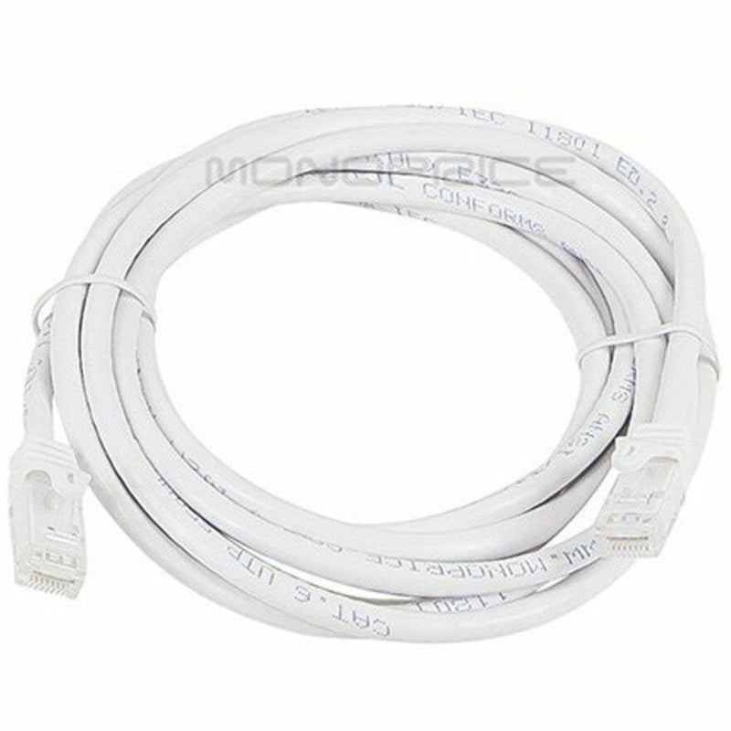 MONOPRICE CAT6 10FT WHITE 12-PK PATCH CABLE_ UTP_ 24AWG_ 550MHZ_ PURE BARE COPPE - Thumbnail 4