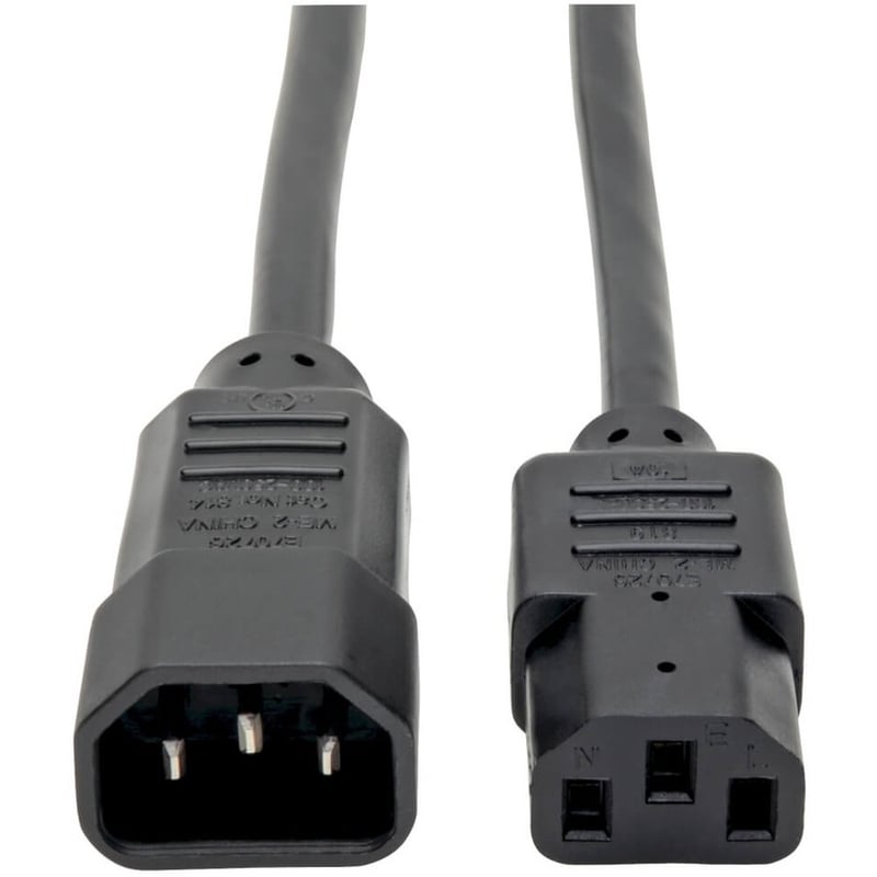 Eaton Tripp Lite Series PDU Power Cord, C13 to C14 - 10A, 250V, 18 AWG, 3 ft. (0.91 m), Black - Thumbnail 1