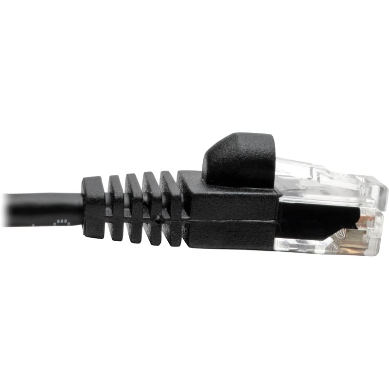 Eaton Tripp Lite Series Cat6a 10G Snagless Molded Slim UTP Ethernet Cable (RJ45 M/M), Black, 3 ft. (0.91 m) - Thumbnail 4