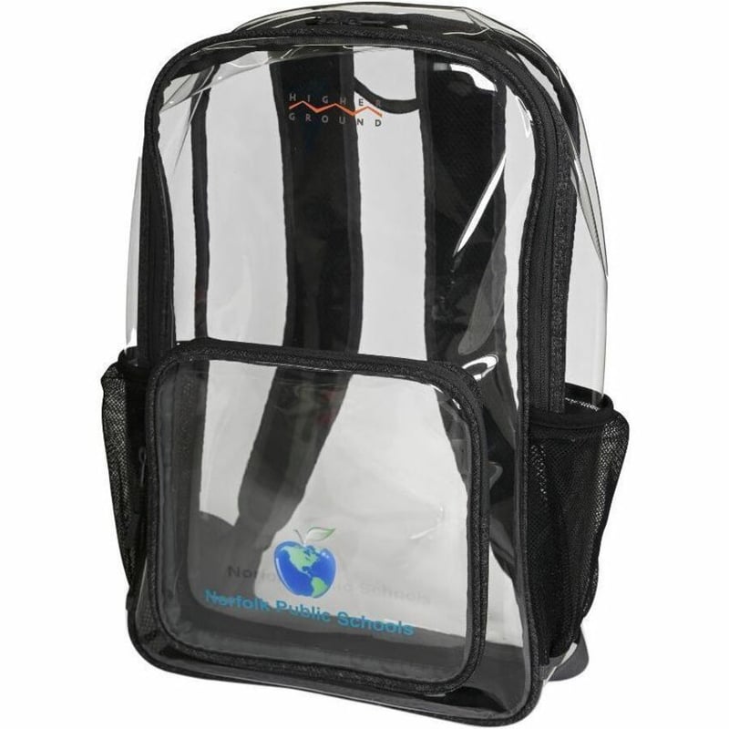Higher Ground Safe N' Clear Carrying Case (Backpack) for 14" to 15" Accessories, Notebook - Clear - Thumbnail 1