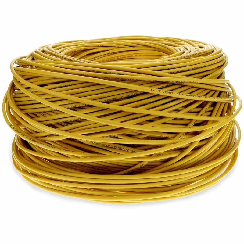 AddOn 1000ft Non-Terminated Yellow CAT 6 Shielded PVC Bulk Cable - Thumbnail 4