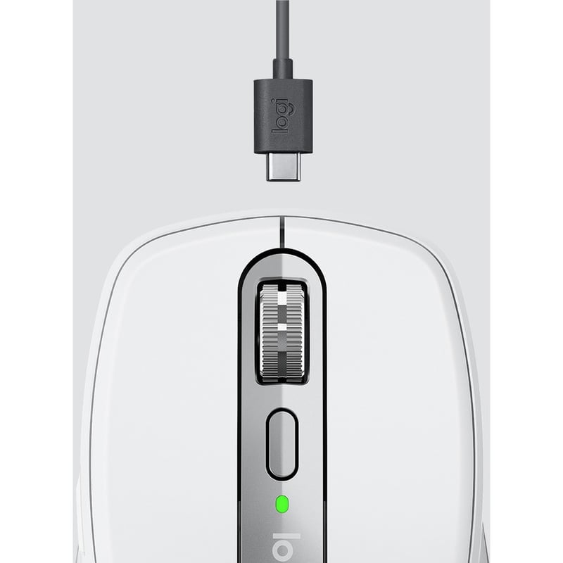 Logitech MX Anywhere 3 Compact Performance Mouse, Wireless, Comfort, Fast Scrolling, Any Surface, Portable, 4000DPI, Customizable Buttons, USB-C, Bluetooth, Apple Mac, iPad, Windows PC, Linux, Chrome, Pale Gray - Thumbnail 5