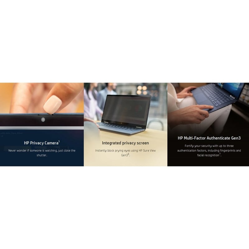 HP Elite Dragonfly 13.3" Touchscreen Convertible 2 in 1 Notebook - Intel Core i5 12th Gen i5-1245U - 16 GB Total RAM - 256 GB SSD - Dragonfly Blue - Refurbished - Thumbnail 5