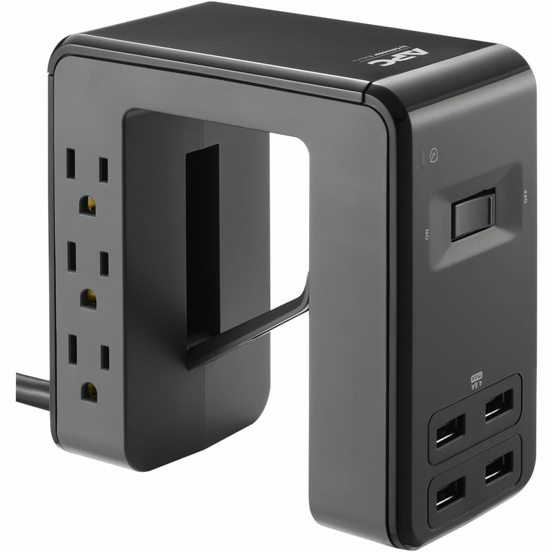 APC by Schneider Electric SurgeArrest Essential 6-Outlet Surge Suppressor/Protector - Thumbnail 1