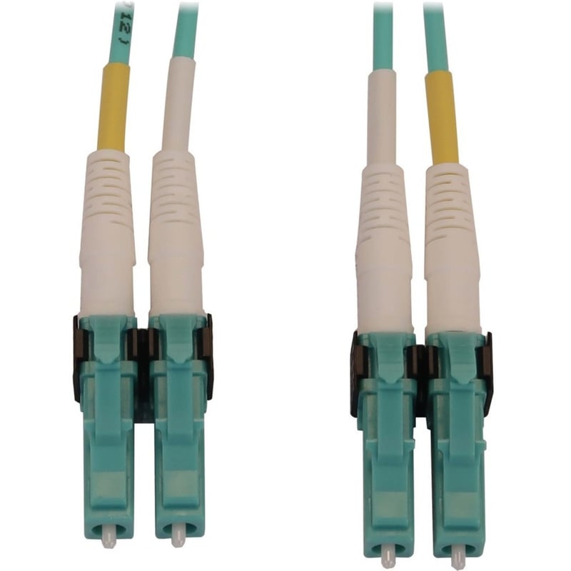 Eaton Tripp Lite Series 400G Multimode 50/125 OM4 Switchable Fiber Optic Cable (Duplex LC-PC M/M), LSZH, Aqua, 3 m (9.8 ft.) - Thumbnail 1