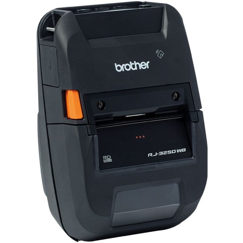 Brother RuggedJet RJ-3250WB-LCP Mobile Direct Thermal Printer - Monochrome - Portable - Label/Receipt Print - Ethernet - USB - Bluetooth - Wireless LAN - Black - Thumbnail 3