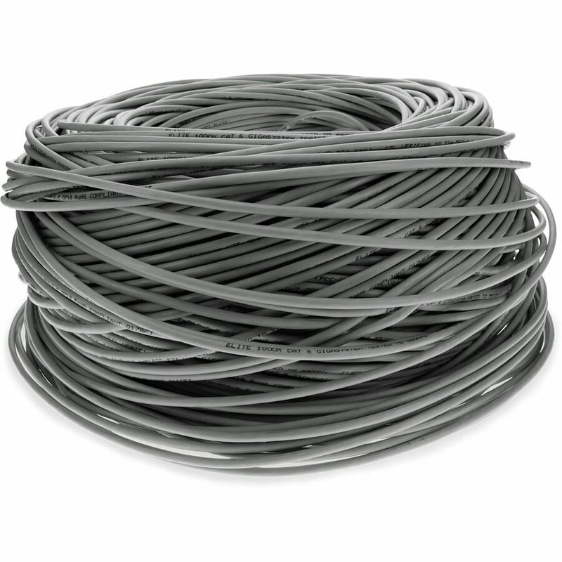 AddOn 1000ft Non-Terminated Straight Gray Cat6 UTP Copper PVC Patch Cable - Thumbnail 3