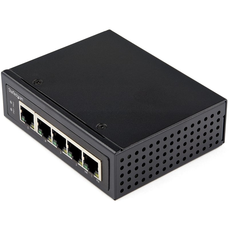 StarTech.com Industrial 5 Port Gigabit PoE Switch 30W - Power Over Ethernet Switch - GbE POE+ Network Switch - Unmanaged - IP-30 - Thumbnail 1