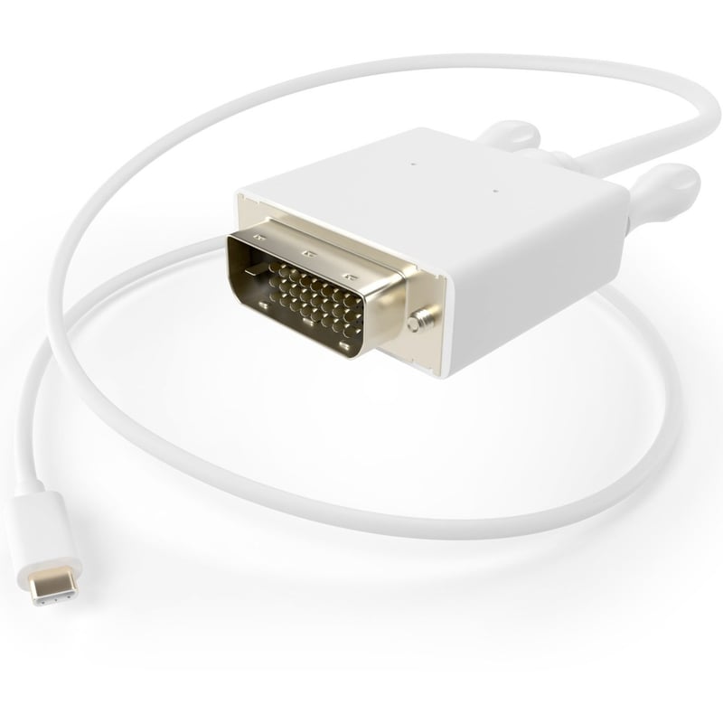 UNC 6FT USB-C TO DVI-D DUAL LINK CABLE MALE-TO-MALE, ENABLES USB-C DEVICES TO - Thumbnail 1