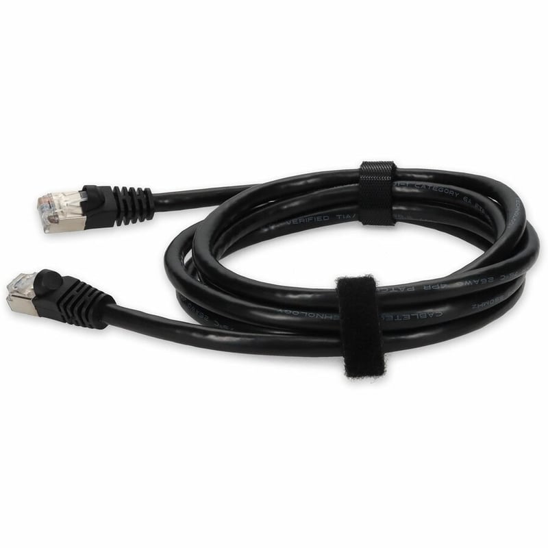 AddOn 6ft Black CAT 6A Shielded PVC Ethernet Cable Snagless Easy Clear Boot RJ-45 M/M - Thumbnail 2