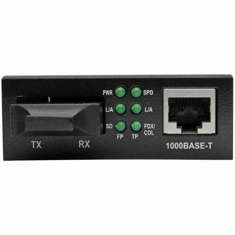 Eaton Tripp Lite Series Gigabit Multimode Fiber to Ethernet Media Converter, 10/100/1000 SC, International Power Supply, 1310 nm, 2,000 m (6,561 ft.) - Thumbnail 2