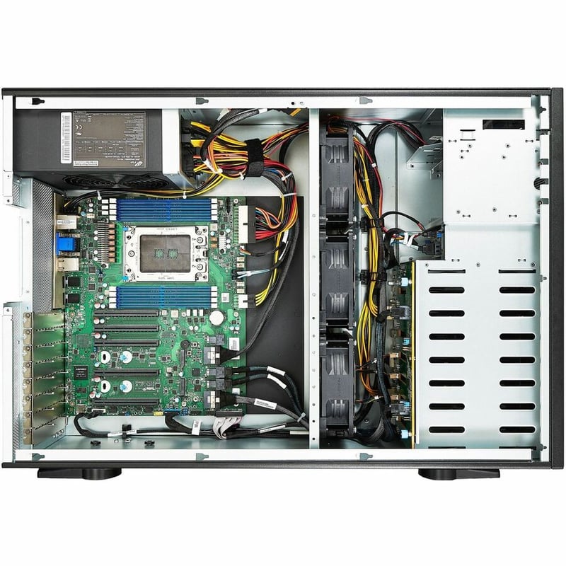 Mitac Transport HX FT65T-B8030 Barebone System - 4U Rack-mountable - Socket SP3 - 1 x Processor Support - 1 - Thumbnail 3