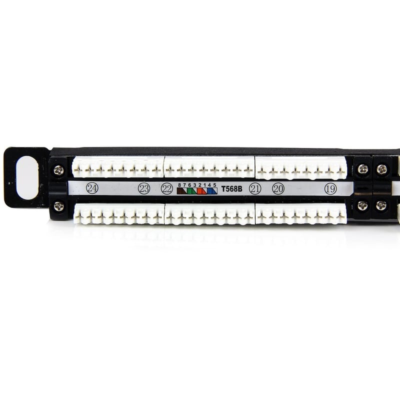 StarTech.com 24 Port 0.5U Cat5e Patch Panel - RJ45 Ethernet Rackmount Cat 5e 110 Patch Panel - Thumbnail 5