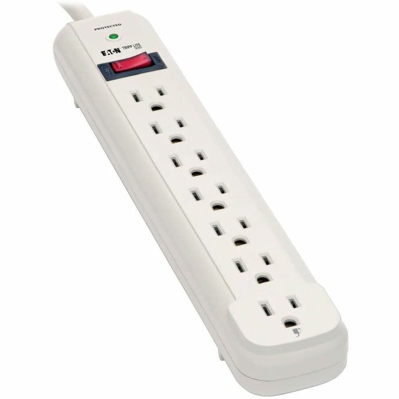 Tripp Lite by Eaton Protect It! 7-Outlet Surge Protector 25 ft. Cord 1080 Joules Diagnostic LED Light Gray Housing - Thumbnail 1