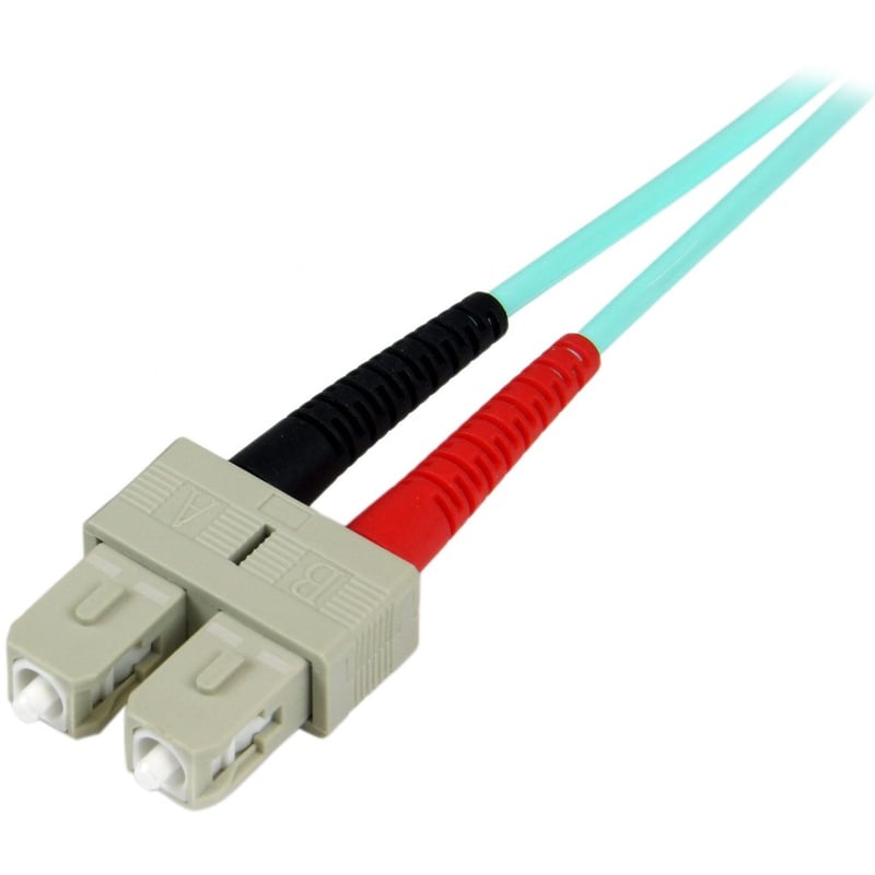 StarTech.com 5m (15ft) LC/UPC to SC/UPC OM3 Multimode Fiber Optic Cable, Full Duplex Zipcord Fiber, 100Gbps, LOMMF, LSZH Fiber Patch Cord - Thumbnail 2