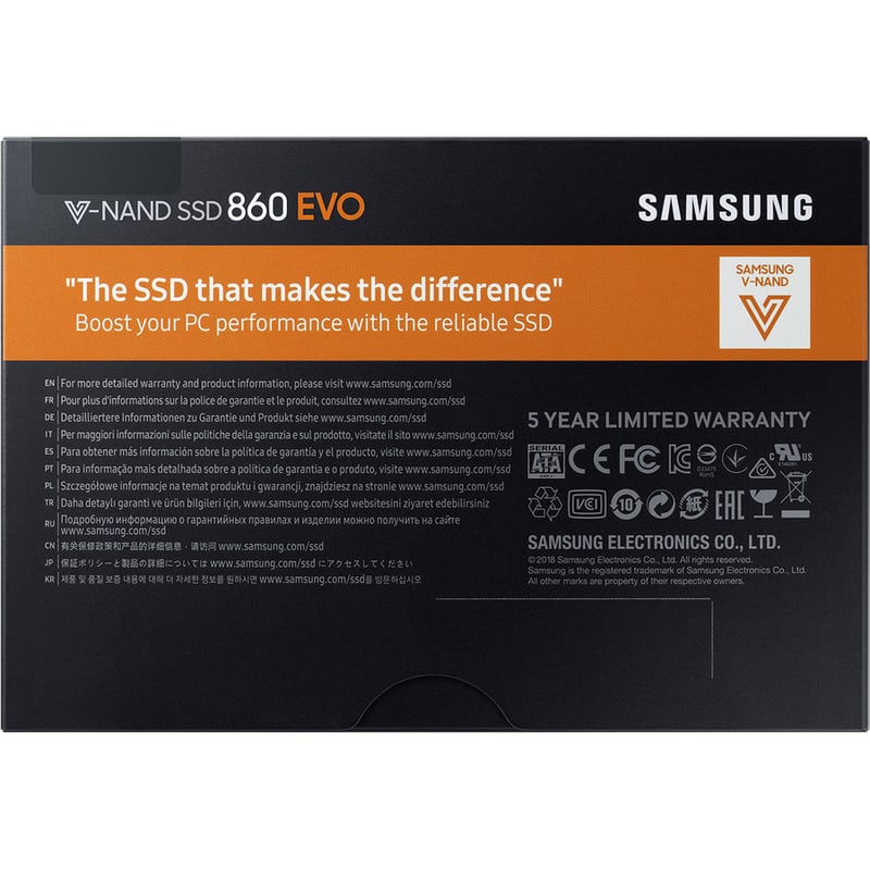 Samsung 860 EVO MZ-76E500B/AM 500 GB Solid State Drive - 2.5" Internal - SATA (SATA/600)