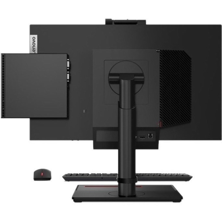 Lenovo ThinkCentre M70q Gen 3 11T3000XUS Desktop Computer - Intel Core i5 12th Gen i5-12400T - 8 GB - 128 GB SSD - Tiny - Black - Thumbnail 3