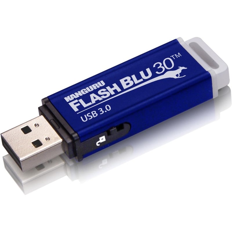 Kanguru FlashBlu30 with Physical Write Protect Switch SuperSpeed USB3.0 Flash Drive - Thumbnail 2
