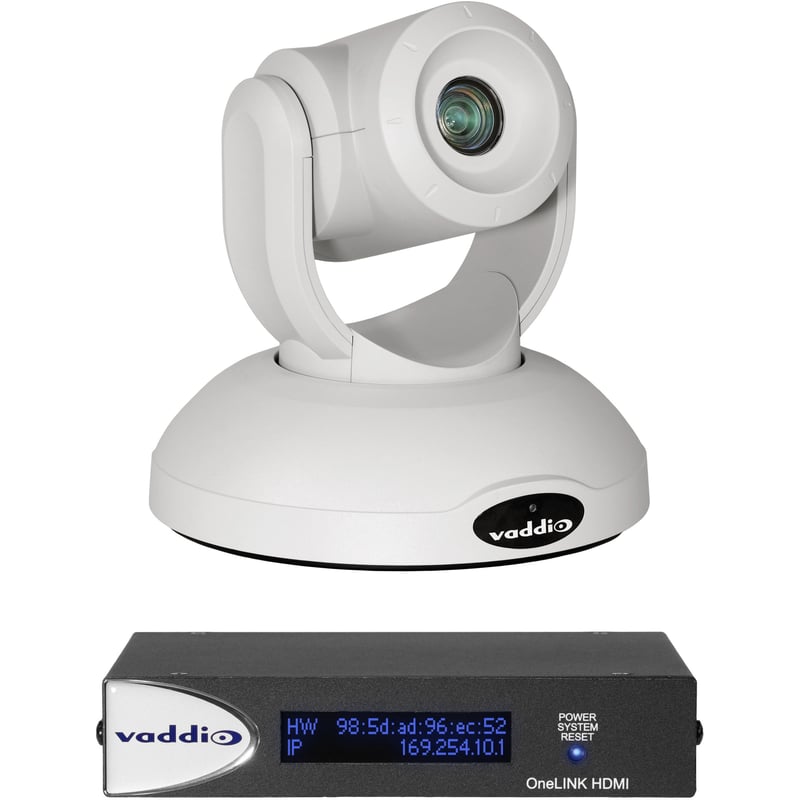 Vaddio RoboSHOT 40 UHD OneLINK HDMI Video Conferencing System - Includes PTZ Camera and HDMI Receiver - White - Thumbnail 1