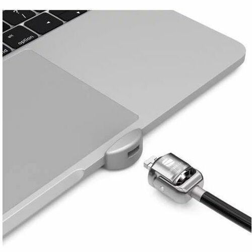 LEDGE LOCK ADAPTER FOR MACBOOK PRO 13IN M1 & M2 WITH KEYED CABLE LOCK SILVER