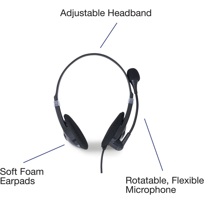 Verbatim Stereo Headset with Microphone and In-Line Remote - Thumbnail 3
