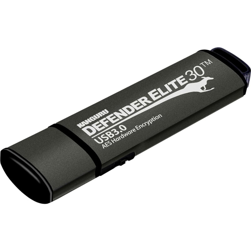 Kanguru Defender Elite30, Hardware Encrypted, Secure, SuperSpeed USB 3.0 Flash Drive, 8G - Thumbnail 1