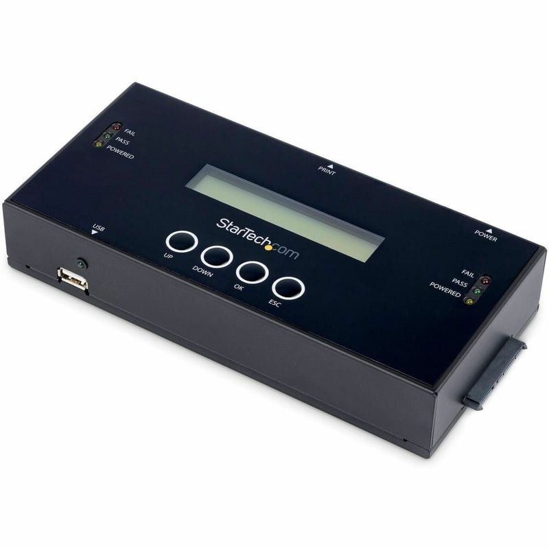 StarTech.com 1:1 Standalone Hard Drive Duplicator and Eraser, SAS/SATA HDD/SSD Cloner/Copier and Disk Eraser/Sanitizer/Wiper, Toolless - Thumbnail 1