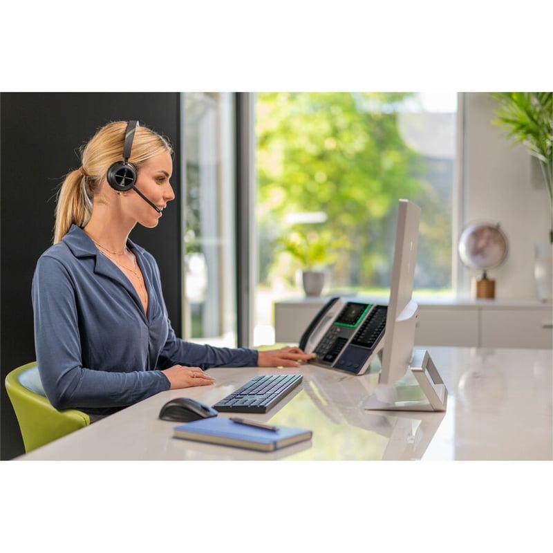 Poly Edge E450 IP Phone - Corded - Corded/Cordless - Wi-Fi, Bluetooth - Desktop - Black - Thumbnail 3
