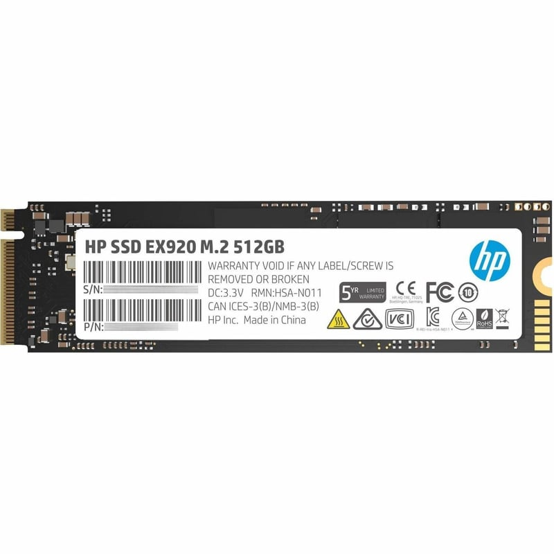 HP EX920 512 GB Solid State Drive - M.2 Internal - PCI Express NVMe (PCI Express NVMe 3.0 x4)