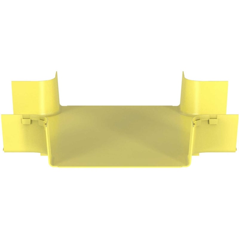 Panduit FiberRunner 4-Way Cross Fitting, 12x4, Yellow - Thumbnail 1