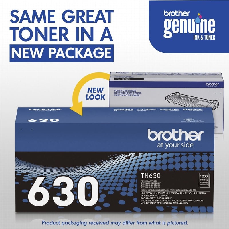 Brother Genuine TN630 Black Toner Cartridge - Thumbnail 3
