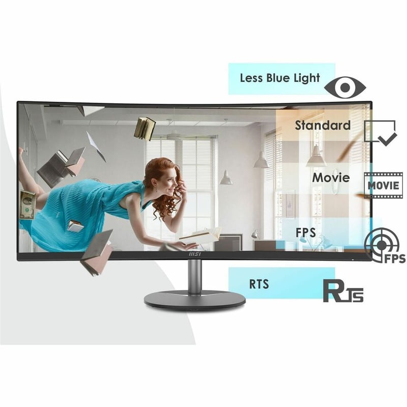MSI Pro MP341CQ 34" Class UW-QHD Curved Screen LCD Monitor - 21:9
