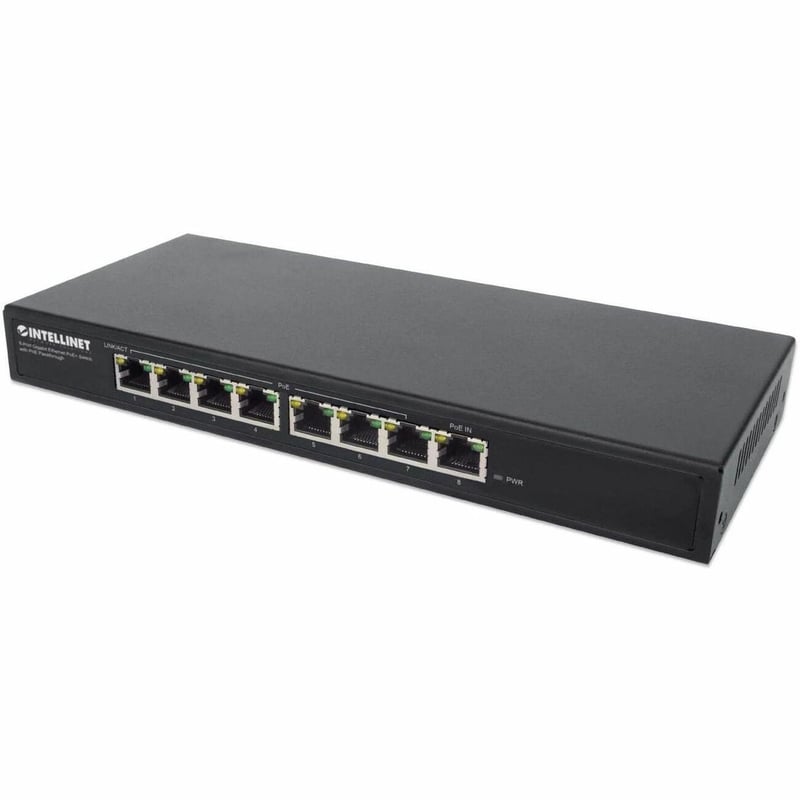 8-PT GIGABIT POE+ SWITCH W/ POE PASSTHRU - Thumbnail 1