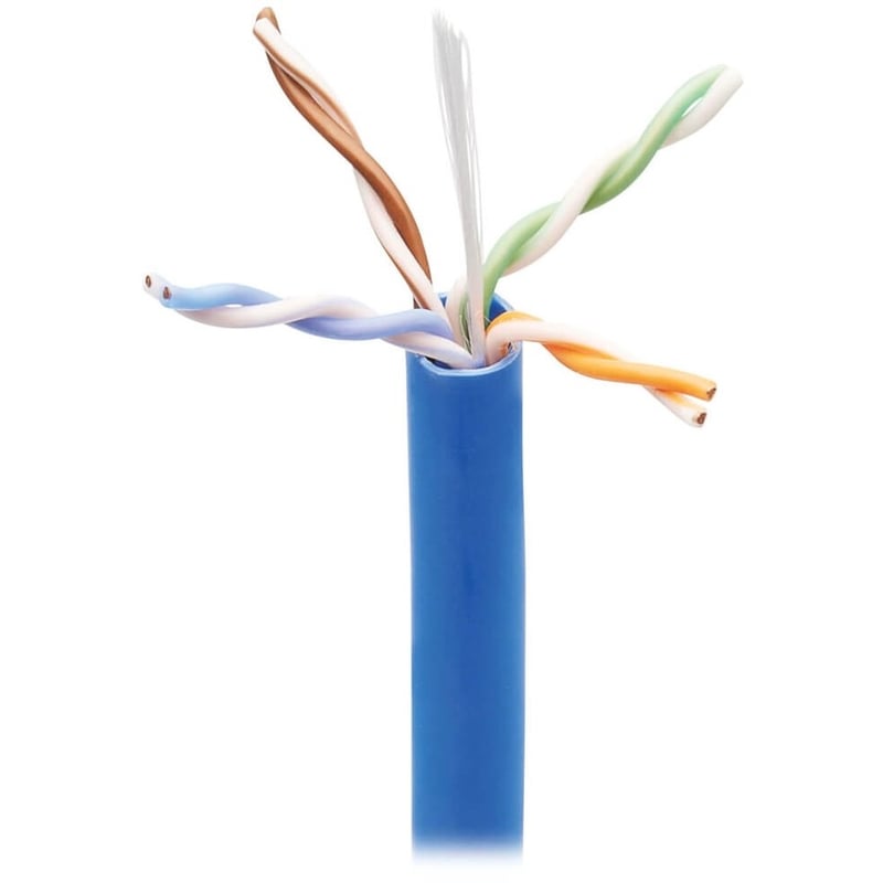 Eaton Tripp Lite Series Cat6 Gigabit Solid Core UTP Bulk Ethernet Cable, CMP-LP 0.5A Plenum, 100W PoE/PoE++, Blue, 1000 ft. (304.8 m) - Thumbnail 3