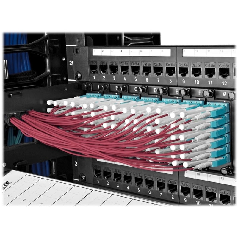 Eaton Tripp Lite Series 10G Duplex Multimode 50/125 OM4 LSZH Fiber Optic Cable (LC/LC), Push/Pull Tabs, Magenta, 10 m - Thumbnail 2