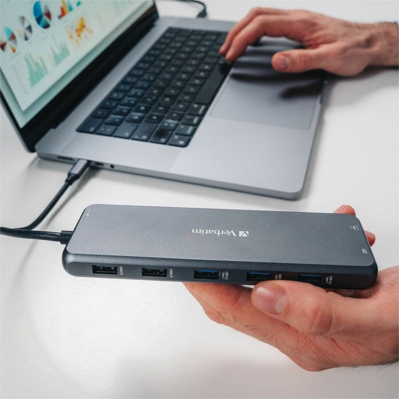 Verbatim USB-C Pro Multiport Hub CMH 13 - 13 Ports - Thumbnail 3