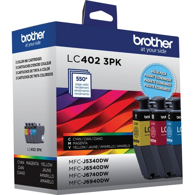 Brother Original Standard Yield Inkjet Ink Cartridge - Cyan, Magenta, Yellow - 3 Pack - Thumbnail 2