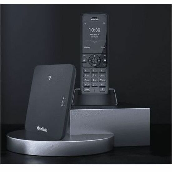 Yealink W78P IP Phone - Cordless - Corded - DECT - Desktop, Wall Mountable - Black, Classic Gray - Thumbnail 2